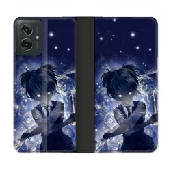 Housse cuir portefeuille Pour Motorola G55 5G Manga Assassination Classroom Nagisa