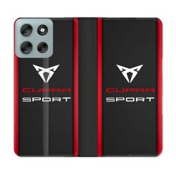 Housse cuir portefeuille Pour Motorola G56 5G Cupra