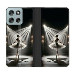 Housse cuir portefeuille Pour Motorola G56 5G Danseuse Lumière