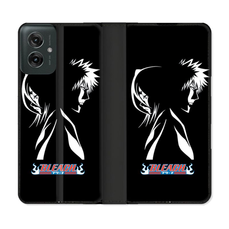 Housse cuir portefeuille Pour Motorola G55 5G Manga Bleach Duo