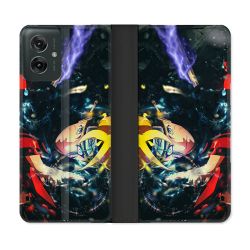 Housse cuir portefeuille Pour Motorola G55 5G Manga Boruto Eclair