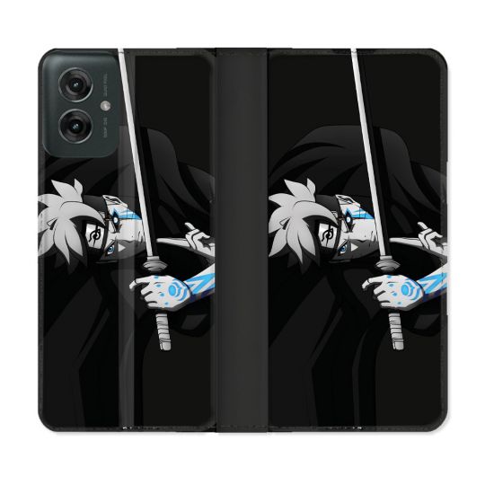 Housse cuir portefeuille Pour Motorola G55 5G Manga Boruto Epée