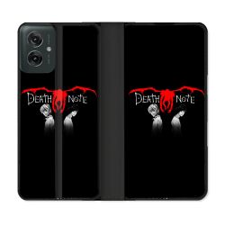 Housse cuir portefeuille Pour Motorola G55 5G Manga Death Note Noir