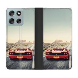 Housse cuir portefeuille Pour Motorola G56 5G Ferrari F50