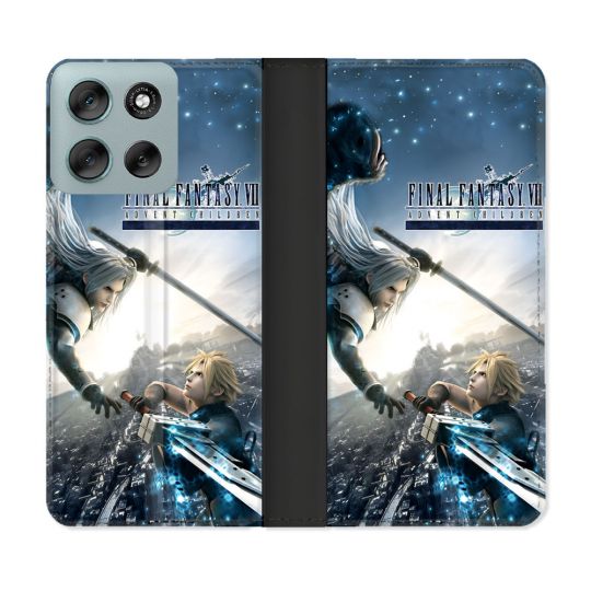 Housse cuir portefeuille Pour Motorola G56 5G Final Fantaisy