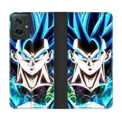 Housse cuir portefeuille Pour Motorola G55 5G Manga Dragon Ball Gogeta Visage