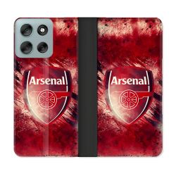 Housse cuir portefeuille Pour Motorola G56 5G Foot Arsenal