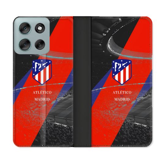 Housse cuir portefeuille Pour Motorola G56 5G Foot Athletico Madrid