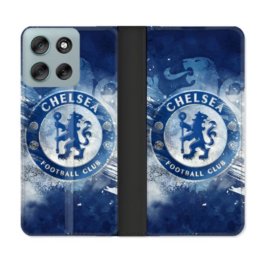 Housse cuir portefeuille Pour Motorola G56 5G Foot Chelsea