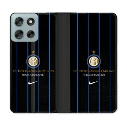 Housse cuir portefeuille Pour Motorola G56 5G Foot Inter Milan