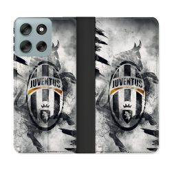 Housse cuir portefeuille Pour Motorola G56 5G Foot Juventus Turin