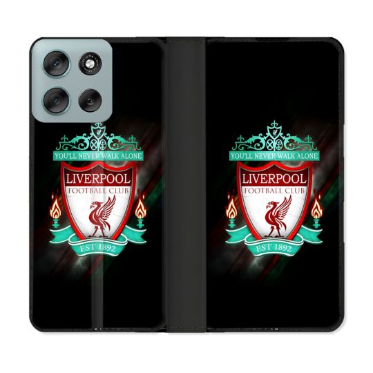 Housse cuir portefeuille Pour Motorola G56 5G Foot Liverpool