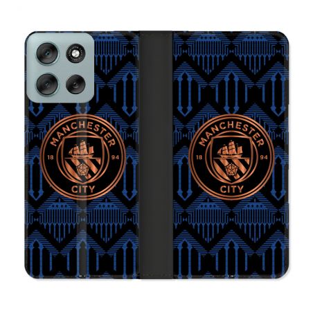 Housse cuir portefeuille Pour Motorola G56 5G Foot Manchester City