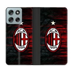 Housse cuir portefeuille Pour Motorola G56 5G Foot Milan AC