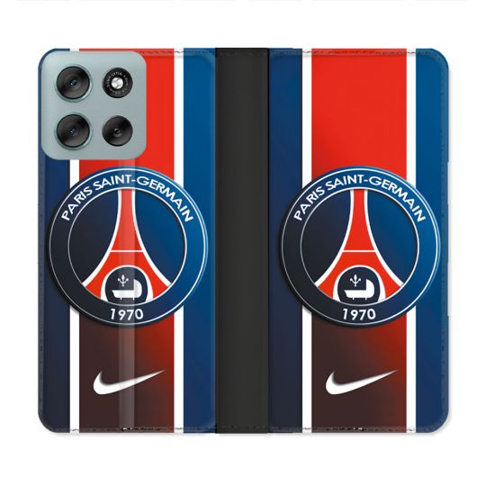 Housse cuir portefeuille Pour Motorola G56 5G Foot PSG 1970