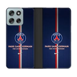 Housse cuir portefeuille Pour Motorola G56 5G Foot PSG Fier