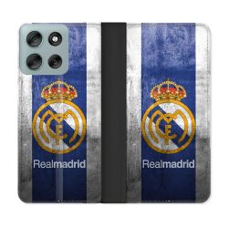 Housse cuir portefeuille Pour Motorola G56 5G Foot Real Madrid
