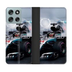 Housse cuir portefeuille Pour Motorola G56 5G Formule 1 F1 Mercedes Petronas