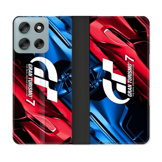 Housse cuir portefeuille Pour Motorola G56 5G Gran Turismo