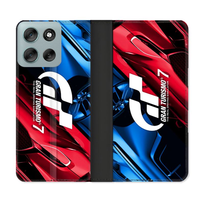 Housse cuir portefeuille Pour Motorola G56 5G Gran Turismo