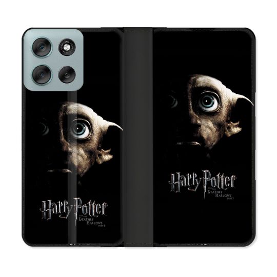 Housse cuir portefeuille Pour Motorola G56 5G Harry Potter Hollows Dobby