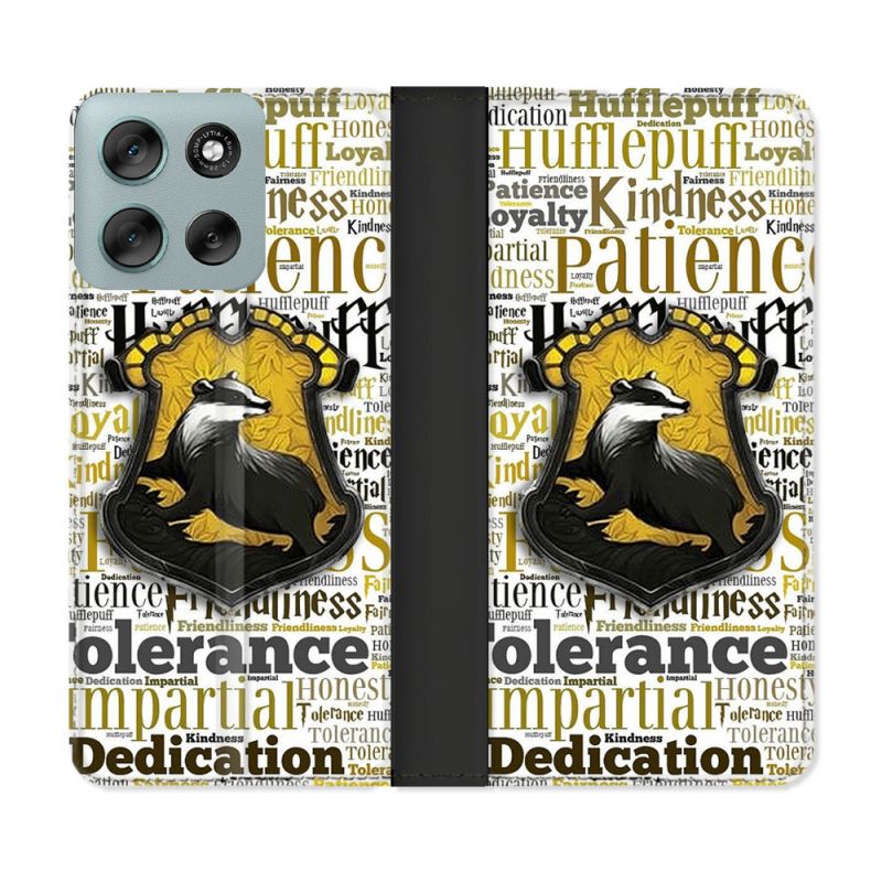 Housse cuir portefeuille Pour Motorola G56 5G Harry Potter Poursouffle