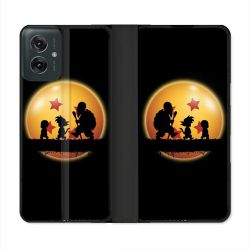 Housse cuir portefeuille Pour Motorola G55 5G Manga Dragon Ball Vintage