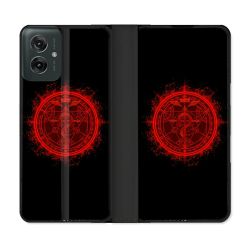 Housse cuir portefeuille Pour Motorola G55 5G Manga Fullmetal Alchemist Logo