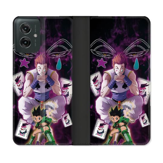 Housse cuir portefeuille Pour Motorola G55 5G Manga Hunter X Hunter Hisoka