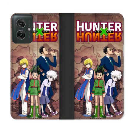 Housse cuir portefeuille Pour Motorola G55 5G Manga Hunter X Hunter Vintage