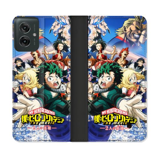 Housse cuir portefeuille Pour Motorola G55 5G Manga My Hero Academia Affiche