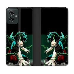 Housse cuir portefeuille Pour Motorola G55 5G Manga My Hero Academia Deku
