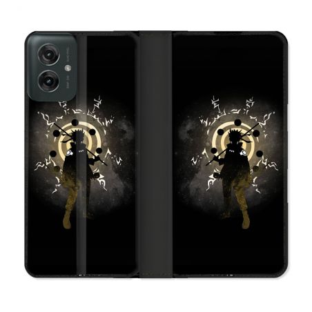 Housse cuir portefeuille Pour Motorola G55 5G Manga Naruto Sage