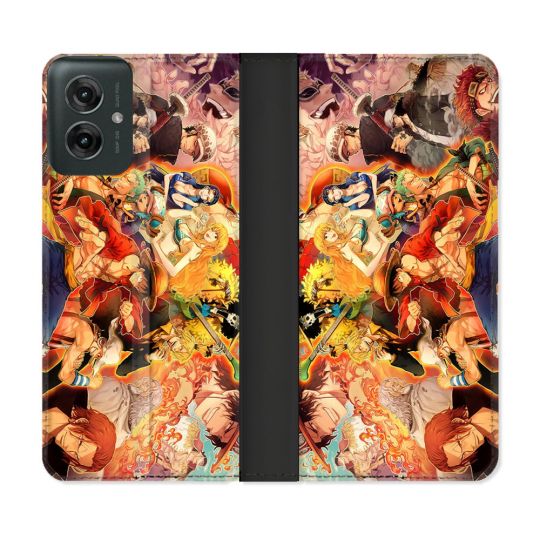 Housse cuir portefeuille Pour Motorola G55 5G Manga One Piece Nakama