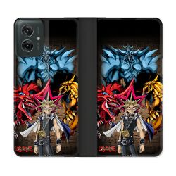 Housse cuir portefeuille Pour Motorola G55 5G Manga Yu Gi Oh