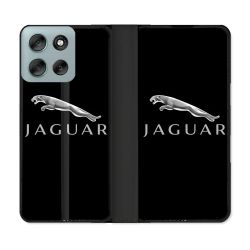 Housse cuir portefeuille Pour Motorola G56 5G Jaguar