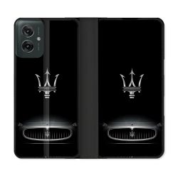 Housse cuir portefeuille Pour Motorola G55 5G Maserati