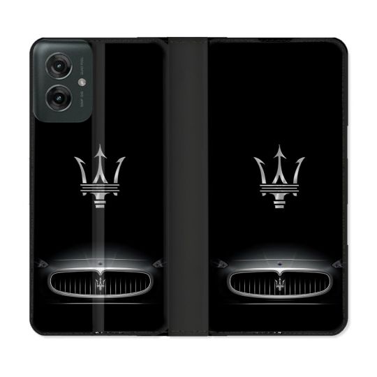 Housse cuir portefeuille Pour Motorola G55 5G Maserati