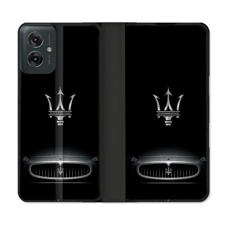Housse cuir portefeuille Pour Motorola G55 5G Maserati