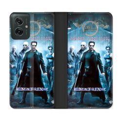 Housse cuir portefeuille Pour Motorola G55 5G Matrix Affiche