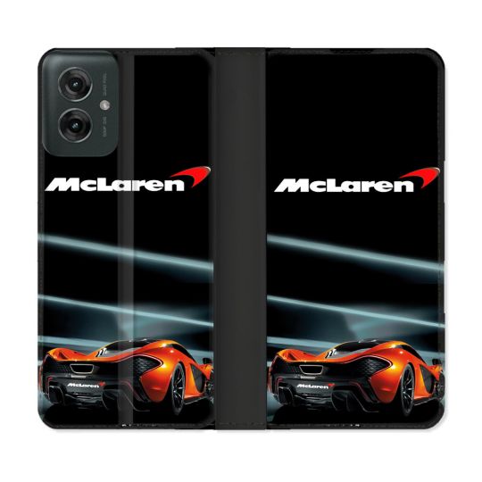Housse cuir portefeuille Pour Motorola G55 5G Mc Laren
