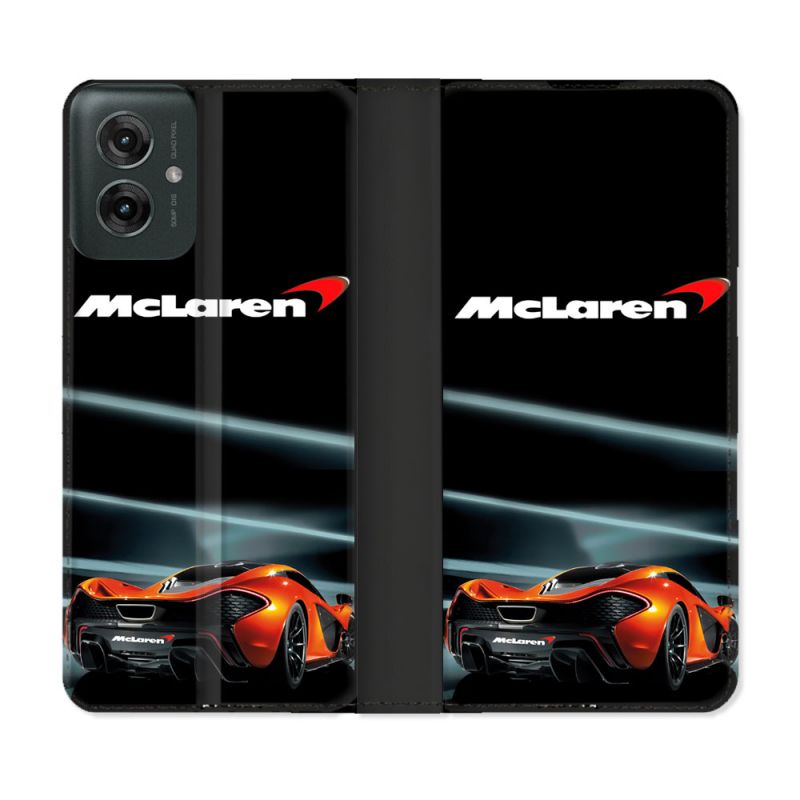 Housse cuir portefeuille Pour Motorola G55 5G Mc Laren