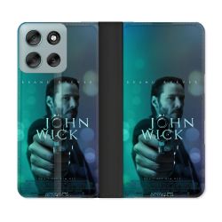 Housse cuir portefeuille Pour Motorola G56 5G John Wick