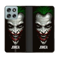 Housse cuir portefeuille Pour Motorola G56 5G Joker Noir