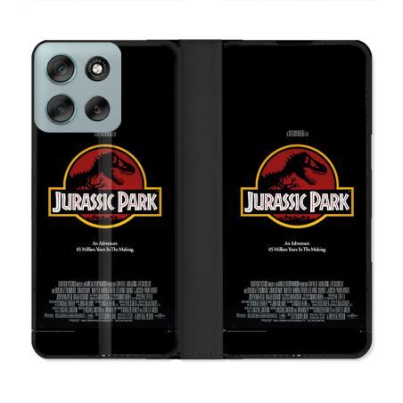 Housse cuir portefeuille Pour Motorola G56 5G Jurassic Park Affiche