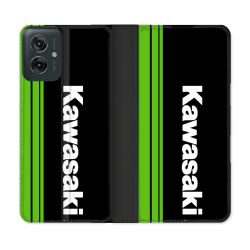 Housse cuir portefeuille Pour Motorola G55 5G Moto Kawasaki