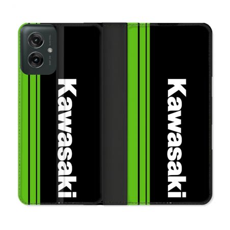 Housse cuir portefeuille Pour Motorola G55 5G Moto Kawasaki