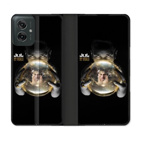 Housse cuir portefeuille Pour Motorola G55 5G Musique Jul Affiche