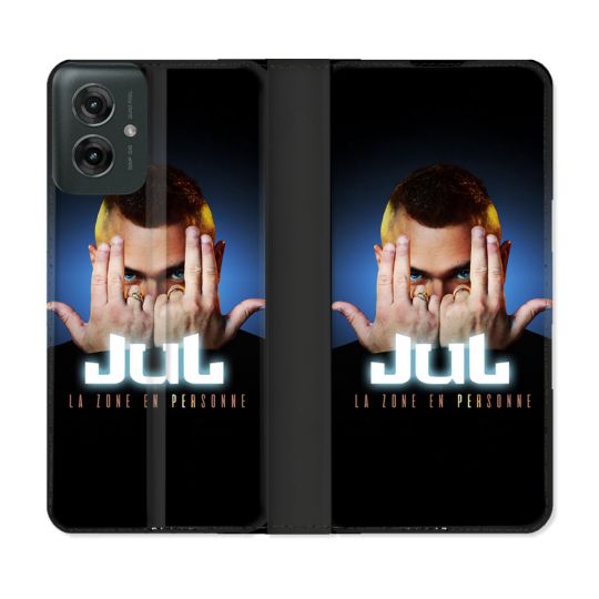 Housse cuir portefeuille Pour Motorola G55 5G Musique Jul Signe