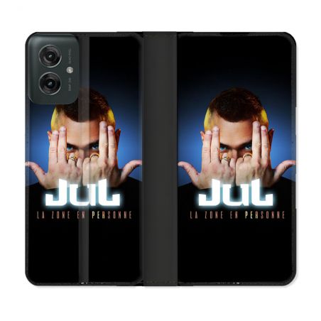 Housse cuir portefeuille Pour Motorola G55 5G Musique Jul Signe